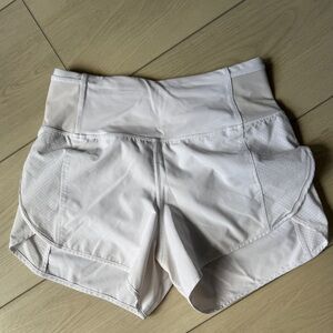 WHITE LULULEMON SHORTS
